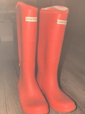 Hunter Tall Women's Red Waterproof Rain Boots